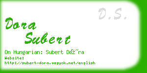 dora subert business card